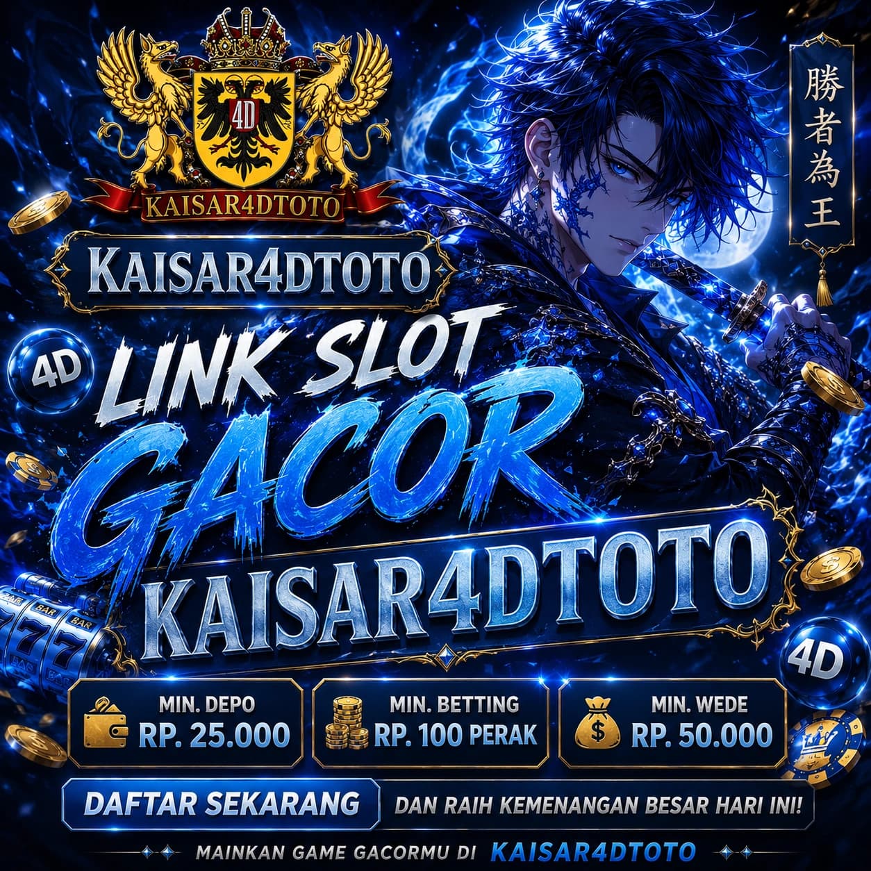 KAISAR4DTOTO Banner Resmi Slot Gacor & Togel Terpercaya